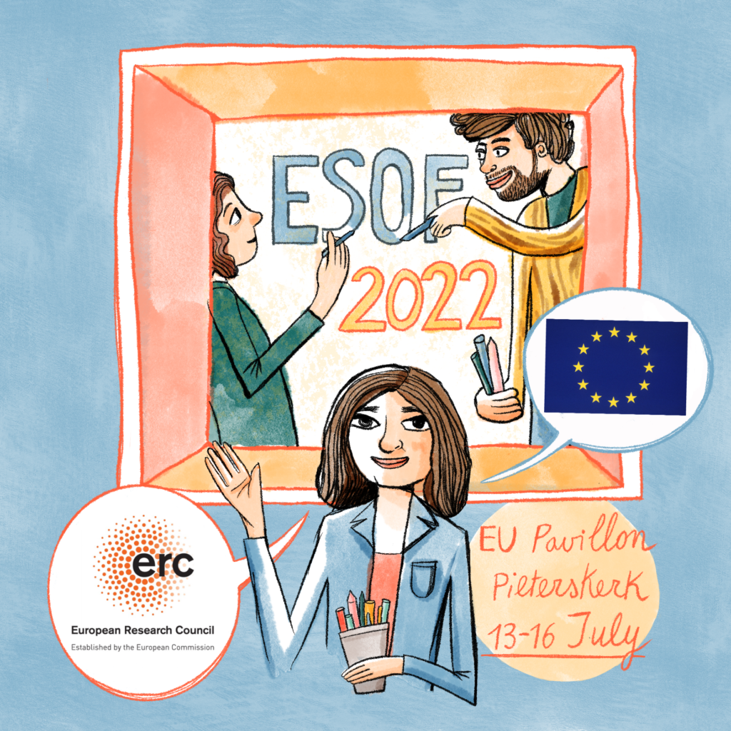 Live drawing pour ESOF 2022, Leiden - RIVA Illustrations